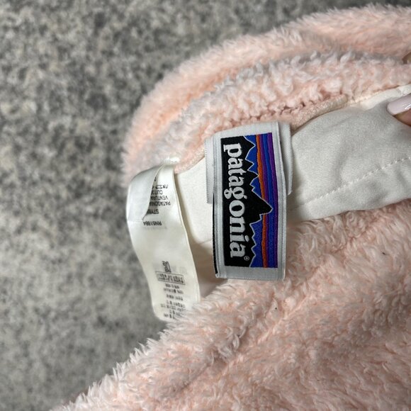 Patagonia Vest Womens Large 12 Pink Fuzzy Fleece Full Zip Sleeveless Outdoors - Picture 5 of 7